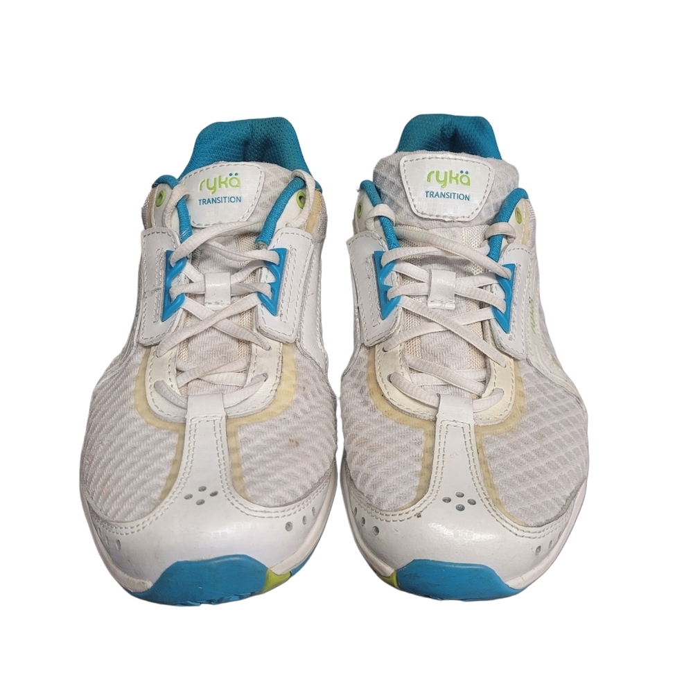 Ryka White and Blue Athletic Sneakers Size 8 - Picture 3 of 5